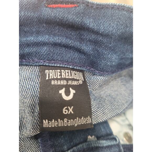 True Religion Boot Cut Girls Denim Jeans‎ size 6X #r - Picture 5 of 5